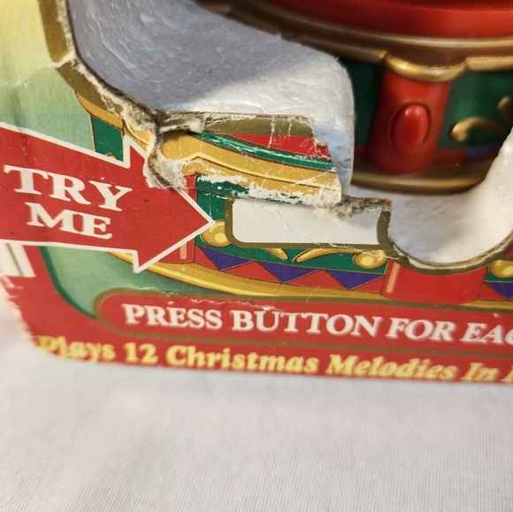 Vntge Holiday Merry Go Round Music and Lights. Tested In original box - Picture 2 of 7